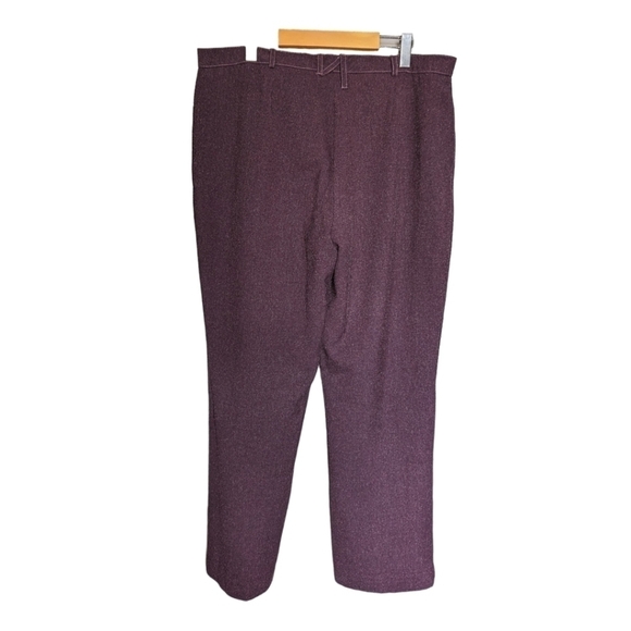 16 • Lana Lee • Plum Wool Blend Trousers - Picture 2 of 6